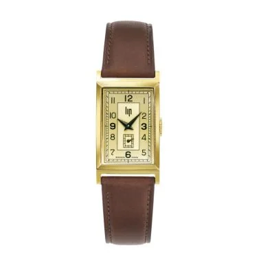 Face 2 Montre LIP - T18 Churchill - Trotteuse Excentrée - Cuir Marron