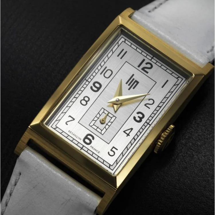 Cadran Montre LIP - T18 Churchill - Trotteuse Excentrée - Cuir Blanc