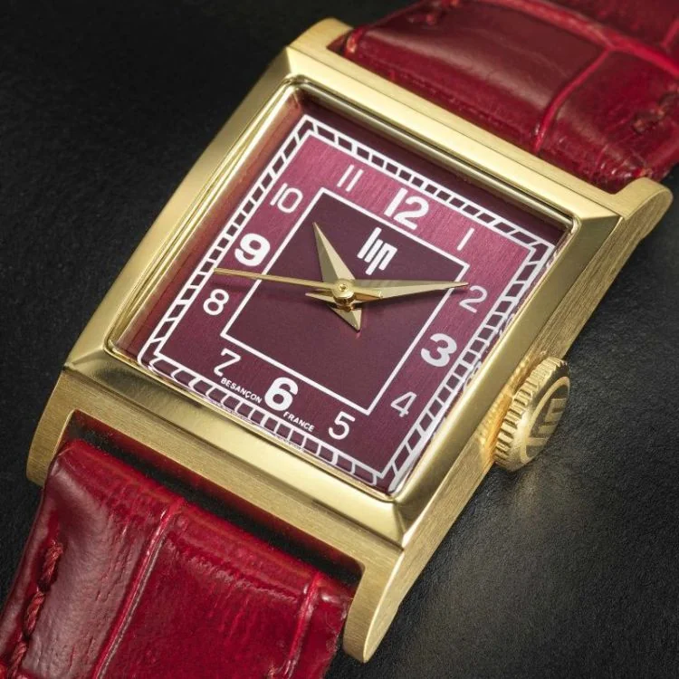 Cadran Montre LIP - C18 Churchill - Cuir Rouge