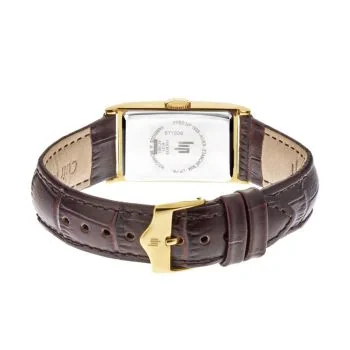 Dos Montre LIP - Churchill T18 - Trotteuse Excentrée - Cuir Marron Façon Croco