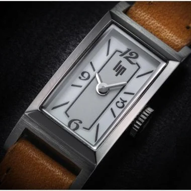 Cadran Montre LIP - T13 Churchill - Classique - Cuir Marron et Argenté