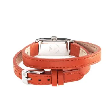 Dos Montre LIP - T13 Churchill - Bracelet Double - Cuir Rouge