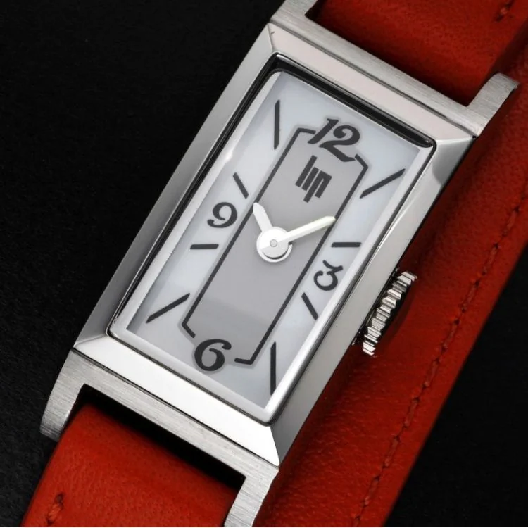 Cadran Montre LIP - T13 Churchill - Bracelet Double - Cuir Rouge