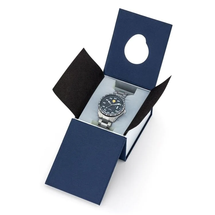 Coffret Montre Aviateur Patrouille de France - Athos 2 - Dateur - Acier Argenté