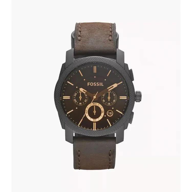 Montre Fossil - Machine - Chronographe - Homme - Cuir Marron - FS4656