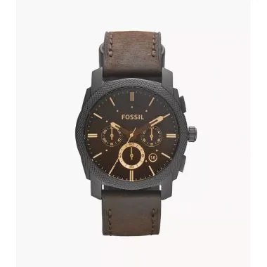 Montre Fossil - Machine - Chronographe - Homme - Cuir Marron - FS4656