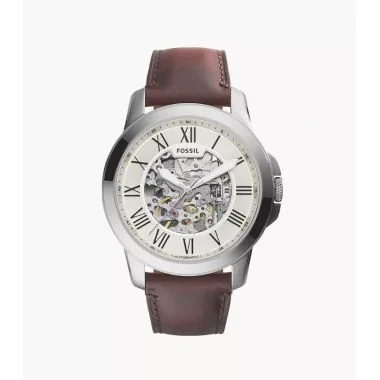 Montre Fossil - Grant - Automatique - Squelette - Cuir Marron - ME3099