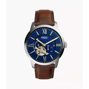 Montre Fossil - Grant - Automatique - Squelette - Cuir Marron