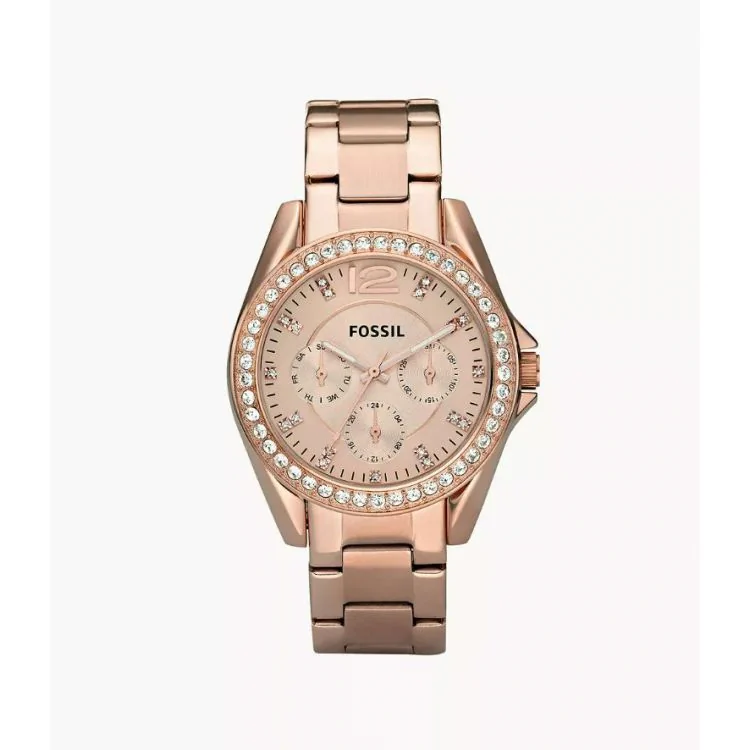 Montre Fossil - Riley - Multifonction - Acier Inoxydable Doré Rose