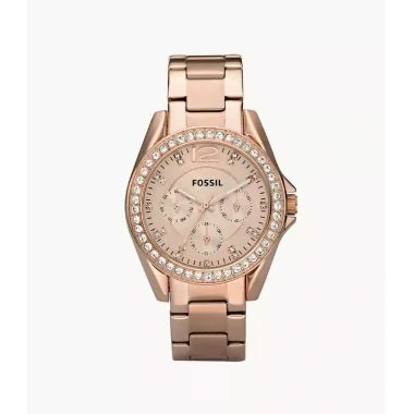 Montre Fossil - Riley - Multifonction - Acier Inoxydable Doré Rose