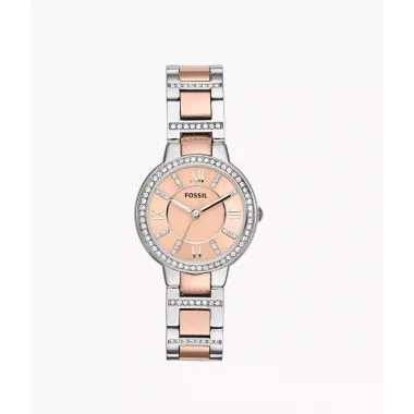 Montre Fossil - Virginia - Acier Bicolore Argenté et Rose - ES3405