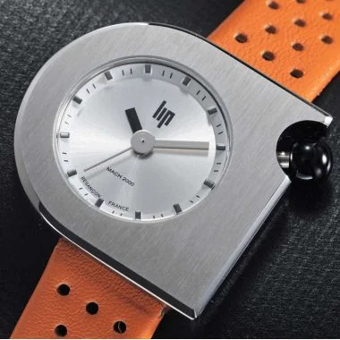 Cadran Montre LIP - Mach 2000 - Mini Moon - Cuir Orange Perforé