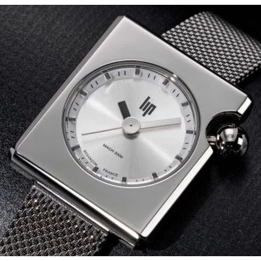 Cadran Montre LIP - Mach 2000 - Mini Square - Maille Milanaise Argenté