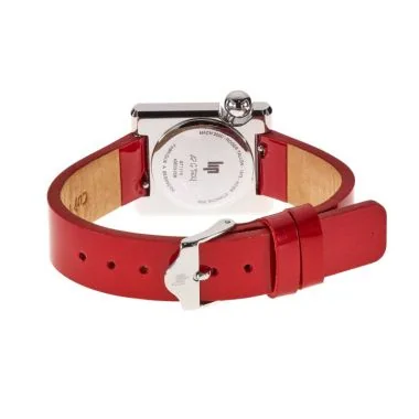 Dos Montre LIP - Mach 2000 - Mini Square - Cuir Rouge Lisse