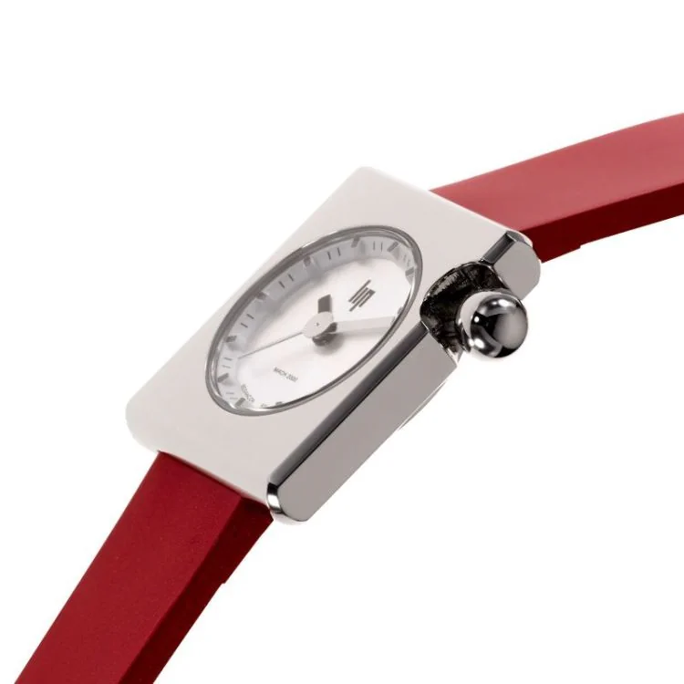 Profil Montre LIP - Mach 2000 - Mini Square - Cuir Rouge Lisse