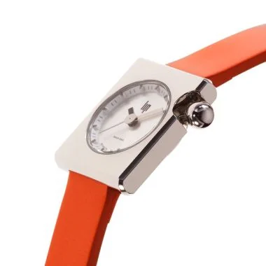 Profil Montre LIP - Mach 2000 - Mini Square - Cuir Orange Lisse