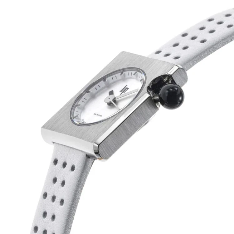 Profil Montre LIP - Mach 2000 - Mini Square - Cadran Blanc Perforé