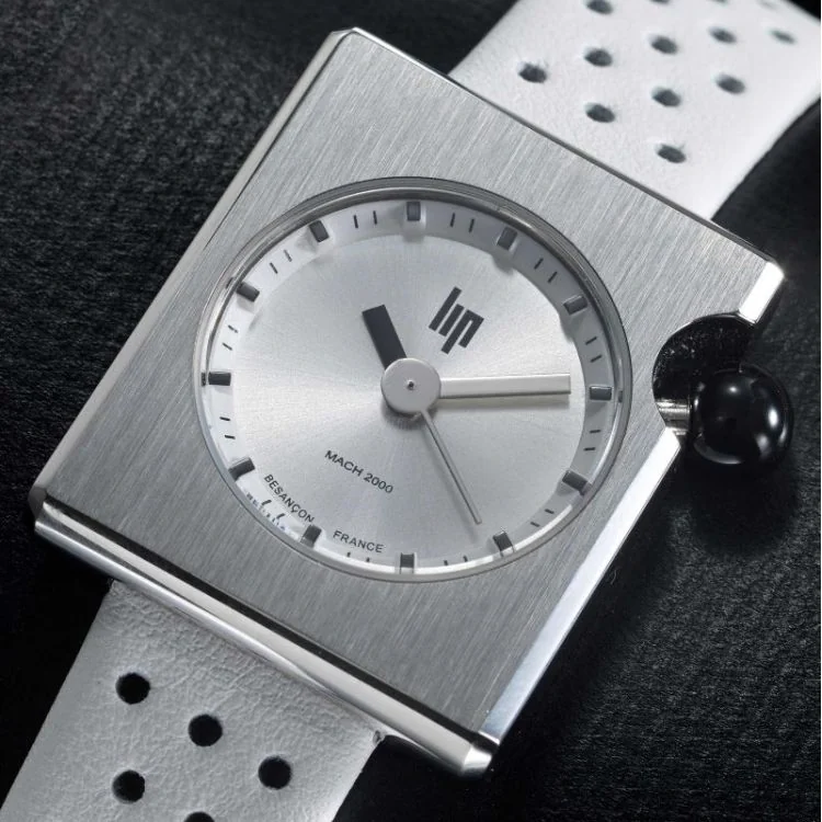 Cadran Montre LIP - Mach 2000 - Mini Square - Cadran Blanc Perforé