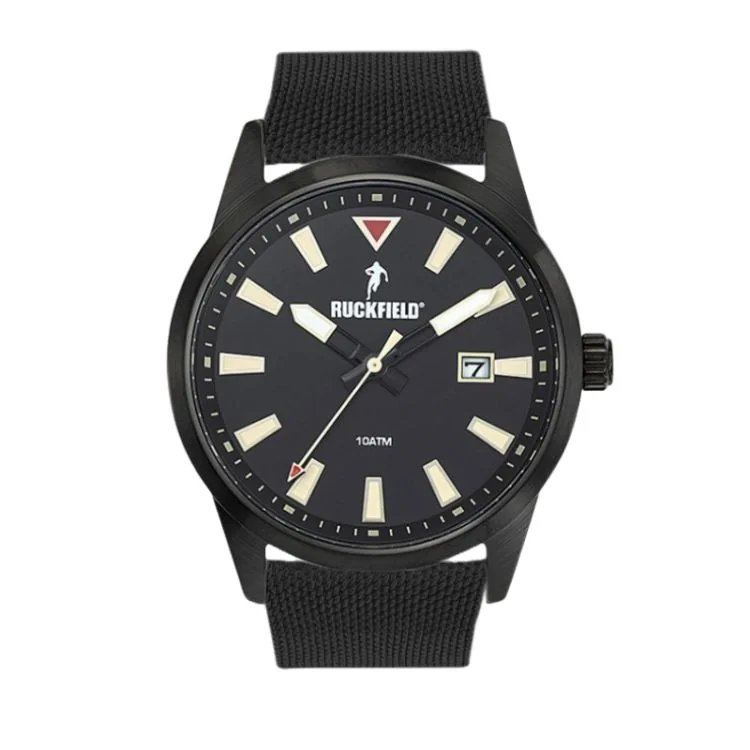 Montre Ruckfield - Rugby - Maille Milanaise Noir - 10 ATM