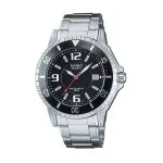 Montre Casio - Casio Collection - Homme - Etanche 20 ATM - Argenté et Noire - MTD-1053D-1AVES