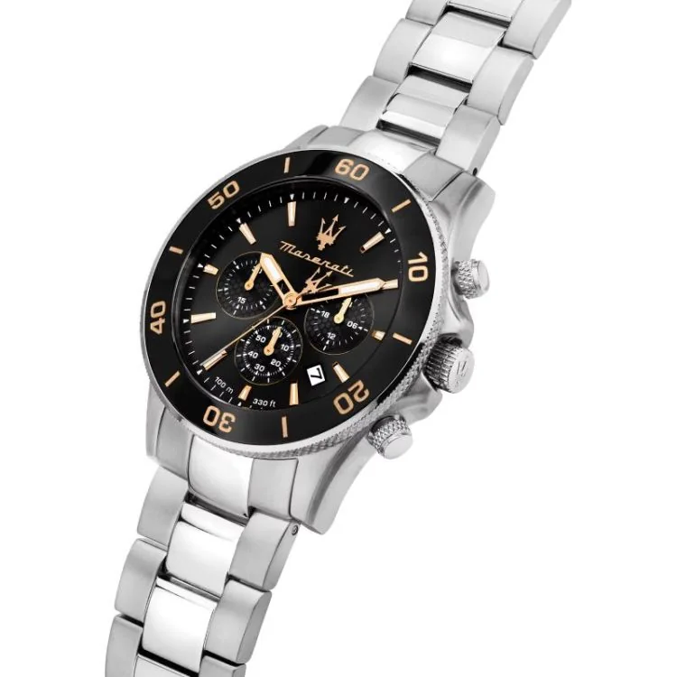 Profil Coffret Montre Maserati - Competizione - Chronographe - Argenté et Noir - R8873600001