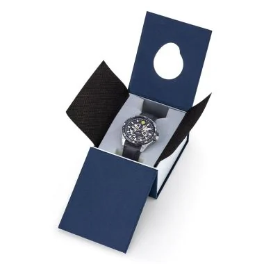 Coffret Montre Aviateur Patrouille de France - Athos 8 - Automatique Squelette - Cuir Noir