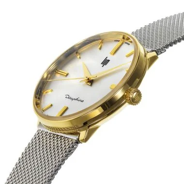 Profil Montre LIP - Dauphine 34mm - Maille Milanaise Argenté