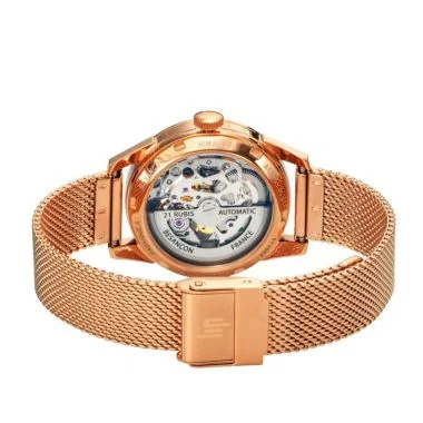 Dos Montre LIP - Himalaya 33 mm Sablier - Squelette Automatique - Maille Milanais Rose