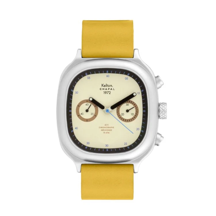 Montre Kelton X Chapal 1972 - Chronographe Skysand Jaune