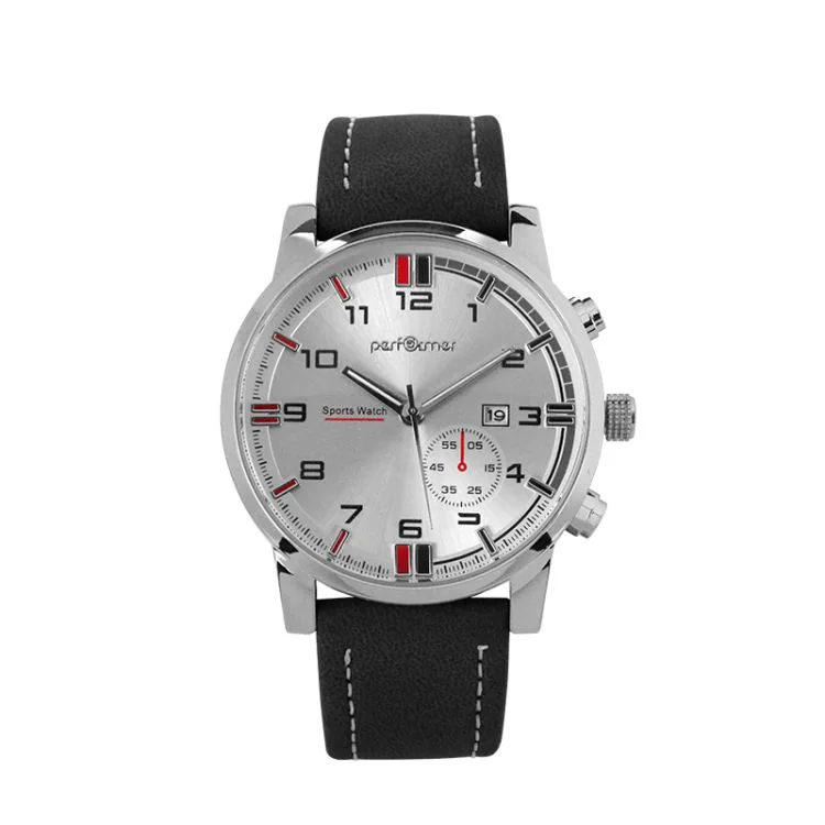 Montre Performer - Chronographe Factice - Cuir Noir - 7058412