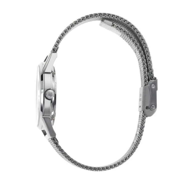 Coté Montre LIP - Himalaya 29mm - Maille Milanaise Argentée - Cadran Blanc