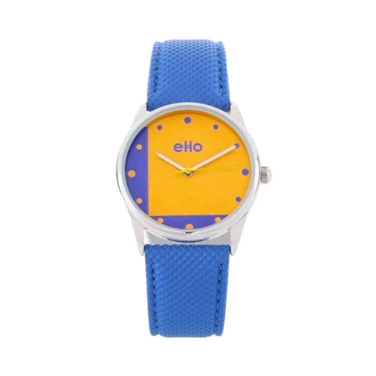 Montre Upcyclé eHo - Collection Color Block - Blue Machine