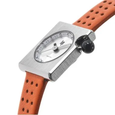 Profil Montre LIP - Mach 2000 - Mini Square - Cuir Orange Perforé