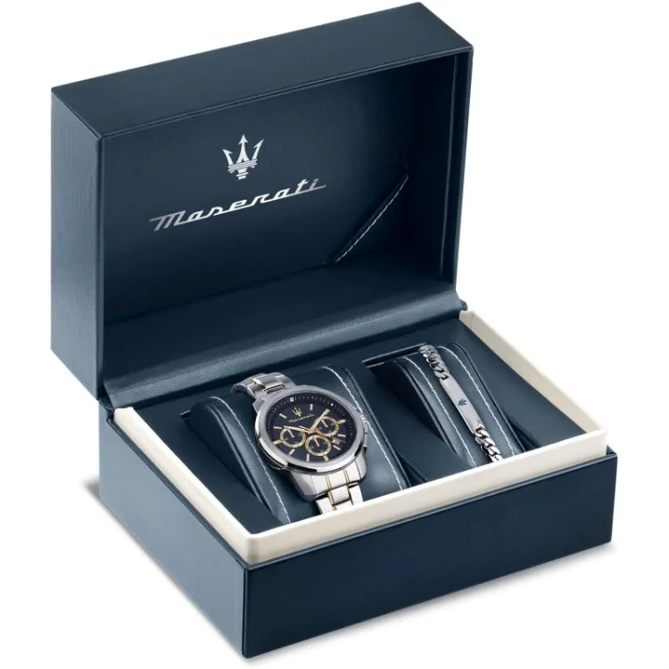 Coffret Coffret Montre Maserati - Successo - Argent et Bleu - R8873621036