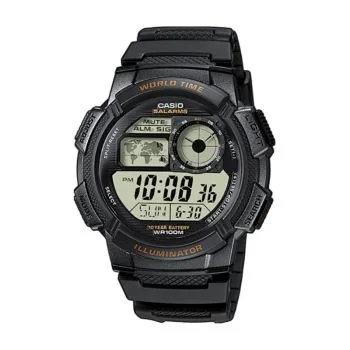 Casio AE-1000W-1AVEF Quartz Digitale 10 Ans Batterie – Noir Résine, montre etanche 100 m