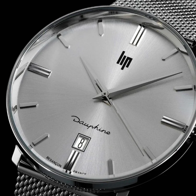 Cadran Montre LIP - Dauphine 38 mm - Acier Argent