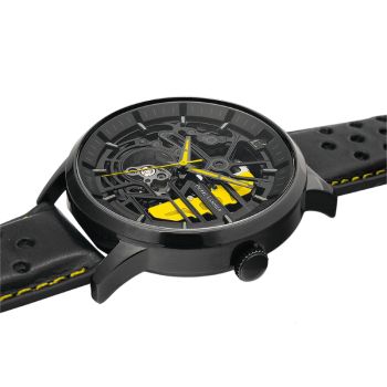 Profil Montre Pierre Lannier - Paddock - Automatique - Squelette - Cuir Jaune