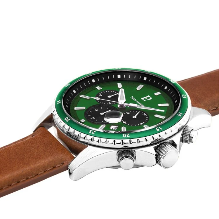 Profil Montre Pierre Lannier - Cronos - Chronographe - Cadran Vert