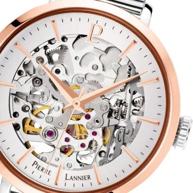 Cadran Pierre Lannier - Automatic - Squelette - Maille Milanaise Argent
