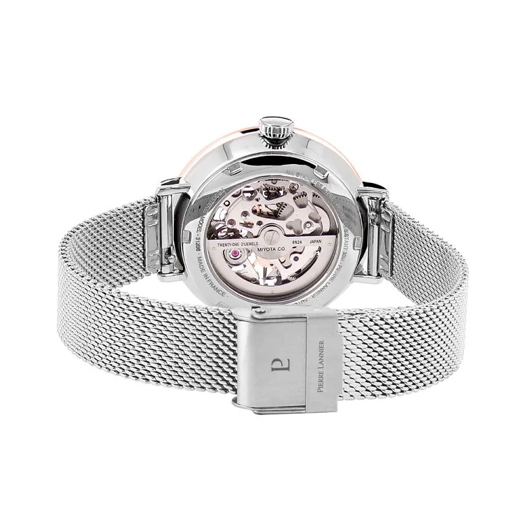 Dos Pierre Lannier - Automatic - Squelette - Maille Milanaise Argent