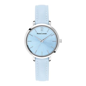 Montre Pierre Lannier - Chouquette - Minimaliste - Cuir Bleu