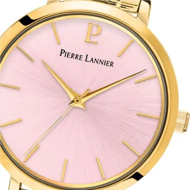 Cadran Montre Pierre Lannier - Chouquette - Minimaliste - Acier Doré