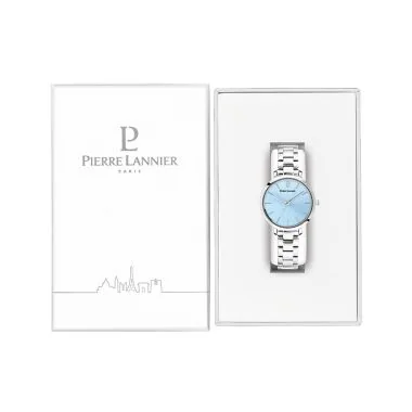 Coffret Montre Pierre Lannier - Chouquette - Minimaliste - Acier Argenté