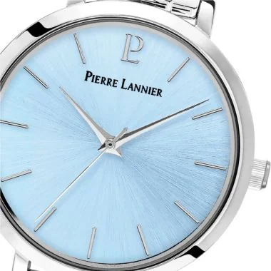 Cadran Montre Pierre Lannier - Chouquette - Minimaliste - Acier Argenté