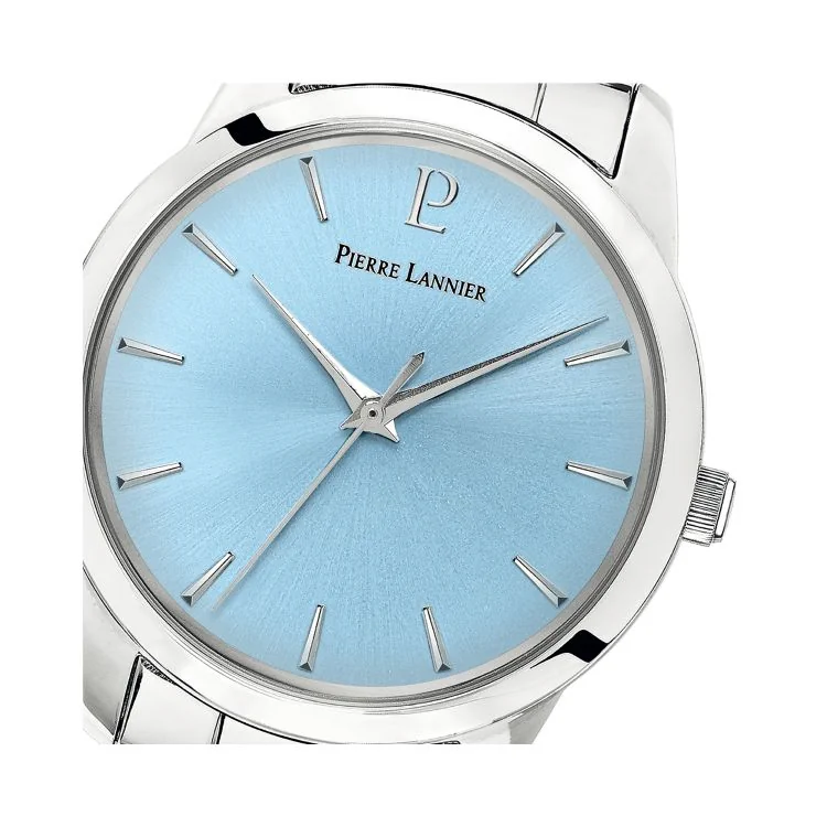 Cadran Montre Pierre Lannier - Roxane - Minimaliste - Cadran Bleu