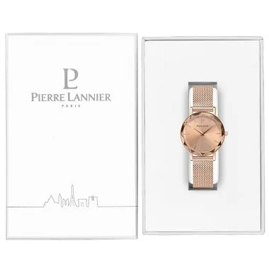 Packaging Montre Pierre Lannier - Multiples - Tendance - Maille Milanaise Rose