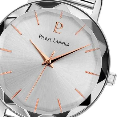 Cadran Montre Pierre Lannier - Multiples - Tendance - Maille Milanaise Argent