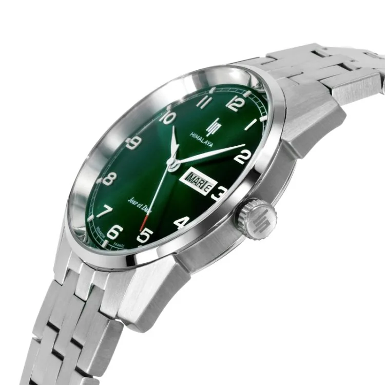 Coté Montre LIP - Himalaya 40 mm - Jours et Date - Cadran Vert - Acier