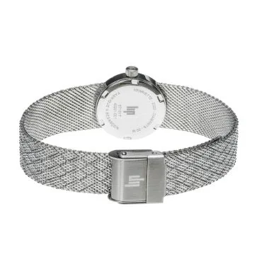 Dos Montre LIP - Henriette 22mm - Cadran Noir Nacré - Diamant - Argent