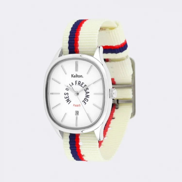 Profil Montre Kelton x Ines de la Fressange Paris - Grande Colorama - Sport Ecru